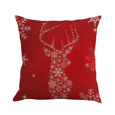 

Christmas Festival Cushion Cover Santa Snowman Printing Pillowcase Sofa Bed Home Decorative Pillow Cover Throw Cushion Cover
