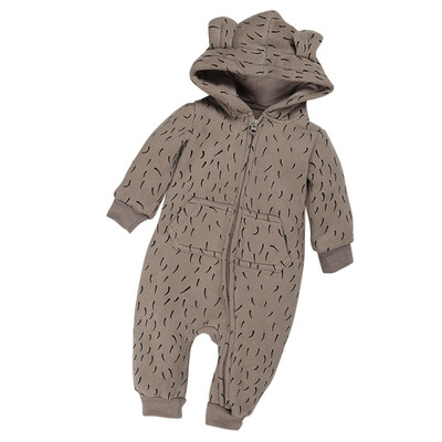 

Newborn Baby Boy Girl Winter Zipper Hoodie Romper Warm Coat Outwear Clothes CO66