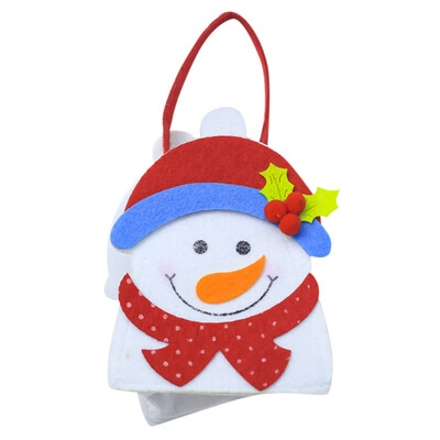 

Toponeto Christmas Cartoon Childrens Gift Candy Bag Felt Gift Bags Santa Rudolf Snowman