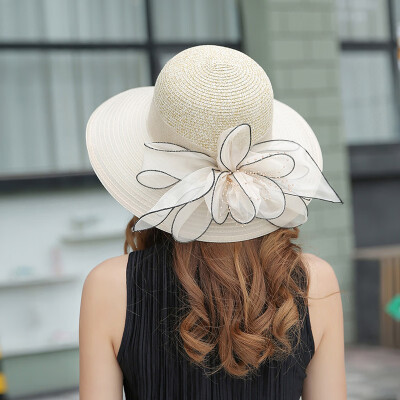 

New summer female organza basin hat outdoor UV Sun Hat Sun Hat Sun Hat along the Sun Fisherman Hat