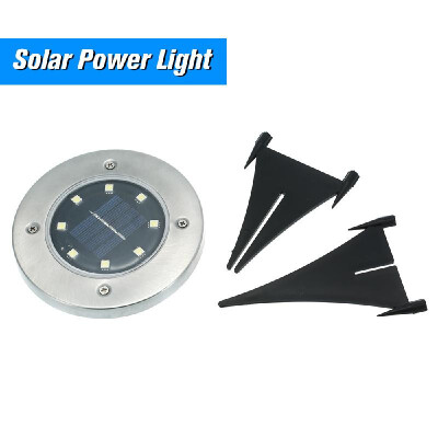 

1PCS LED Solar Power Light Outdoor 8 Leds Ground Lights Waterproof Lawn Lamp Underground Spotlight Water-resistant Landscape Spike