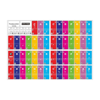 

Removable Transparent Piano Keyboard Stickers for 37 49 61 88 Keys Keyboards for Kids Beginners Piano Practice