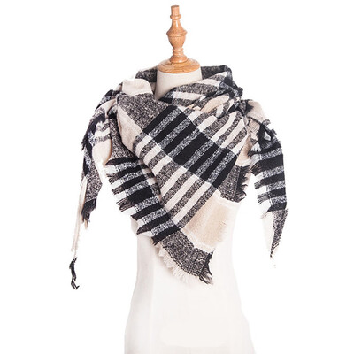 

Triangle Winter Scarf Fashion Warm Scarf For Women Winter Cashmere Scarf Women Scarf Plaid Blanket Pashmina Shawls And Scarves