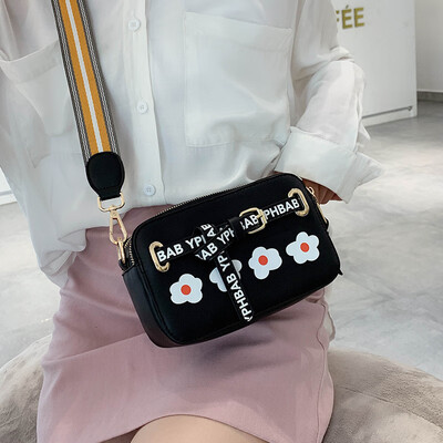 

Fashion flower shoulder bag handbag 2019 new fashion Messenger bag summer small fresh wild red small bag