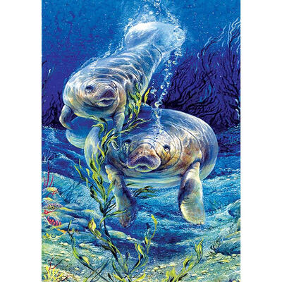 

5D DIY Full Drill Diamond Painting Ocean Sea Dog Cross Stitch Embroidery