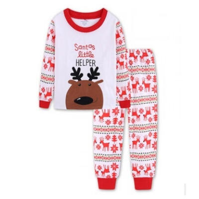 

Christmas Newborn Kids Xmas Elk Santa Claus Nightwear Pajamas Set Sleepwear