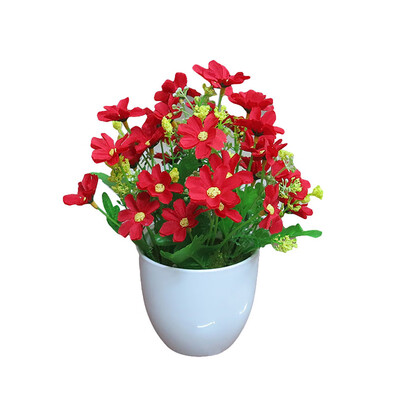 

1Pc Artificial Potted Flower Garden DIY Party Home Holiday Xmas Craft Decoration