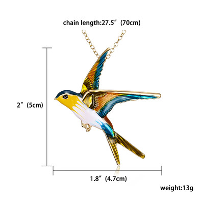 

Double Use Swallow Bird Shape Colorful Enamel Brooches Animal Pin For Women Kids Scarf Suit Lapel Pins Pendant Jewelry Gift