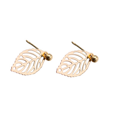 

Mini Leaf Gold Silver Color Stud Earrings for Women Minimalist Punk Style Party Pub Earrings Gift Wholesale Korean Fashion