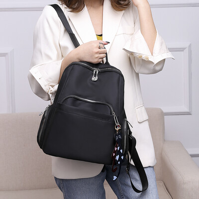 

Double shoulder bag backpack Korean version fashion Oxford canvas fashion lady travel bag girl