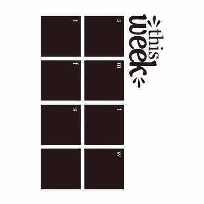 

This Week Blackboard Planner Sticker Removable PVC Chalkboard Calendar Decoration Decals School Office Wallpaper
