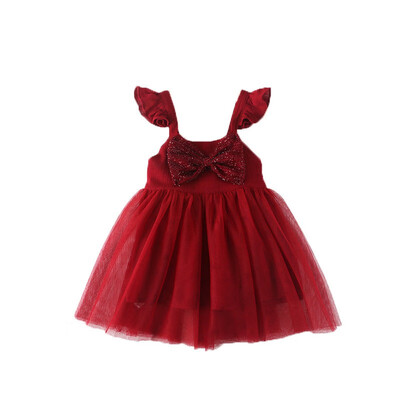 

Little-Seven Baby 2019 nueva moda arco gasa princesa vestido niña hilo extranjero gasa falda 6666