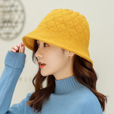 

New Pure Lady Baitao Knitted Wool Cap in Autumn&Winter for Warming Wool Pot Cap&Fisherman Cap