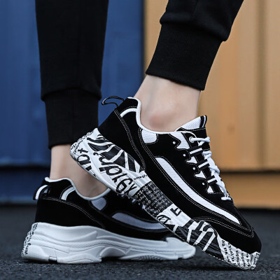 

Shoes men summer 2019 new casual sports shoes mens Korean version of the old shoes thick bottom increased running tide shoes