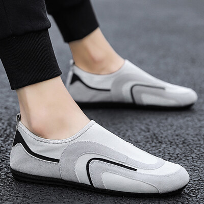 

Summer one foot mens shoes Korean version of the trend peas cloth shoes breathable lazy casual tide shoes mens old Beijing cloth shoes