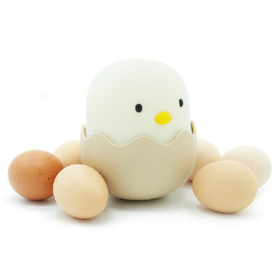 

Eggshell Chicken Emotional Silicone Night Light LED Charging Intelligent Induction Child Bedside Light Egg Shell Small Table Lamp