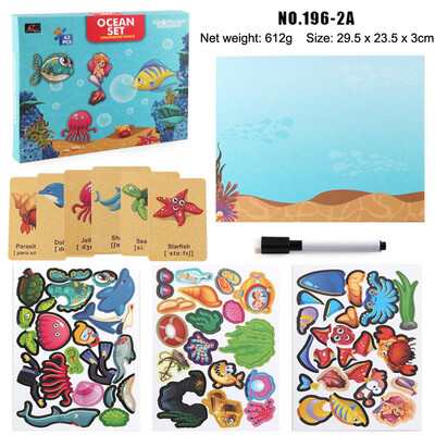 

Gobestart Drawing Writing Board Magnetic Puzzle Double Sides Kid Toy Early Learning