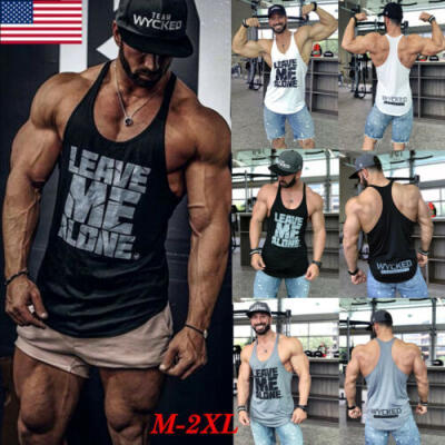 

Gym Mens Muscle Sleeveless Tank Top Tee Shirt Bodybuilding Sport Vest