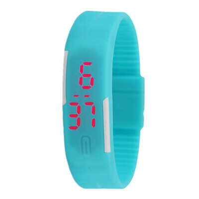 

Silicone Rubber Gel Jelly LED Wrist Watch Bracelet Men Women