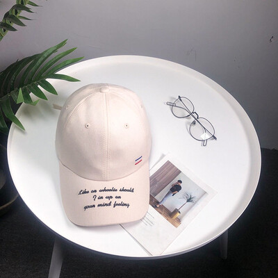 

New Korean version of female dome cap with duck tongue leisure embroidery letters outdoor sunshade trend mens baseball cap