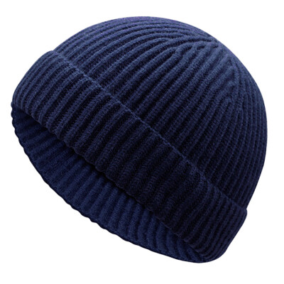 

Tailored Autumn And Winter Keep Warm Short Knit Hats Men And Women Pure Color Cap