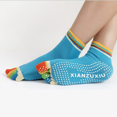 

Full Toe Socks Non Slip Anti Slip Pilates Ankle Grip Durable Cotton Dance Deportes Sock