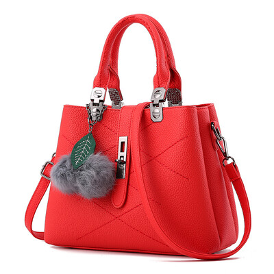 

Hair ball handbag fashion handbag tide simple European&American diagonal shoulder bag diagonal package