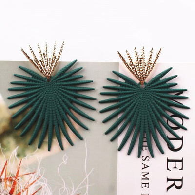 

EK873 Exaggerated Drop Earring for Women European Fashion Spray Painted Metal Earrings Wedding Party ZA Jewelry Wholesale Gift