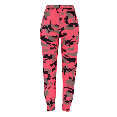 

New Women Camo Cargo High Waist Hip Hop Trousers Pants Military Army Combat Camouflage Long Pants Hot Capris
