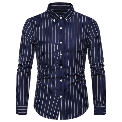 

Tailored Mens New Fashion Printed Long Sleeve Shirts Slim Comfortable Long Sleeve Shirt