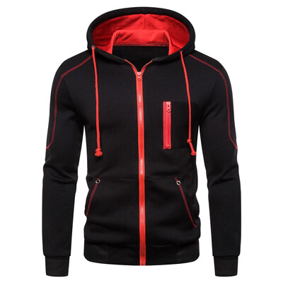 

Toponeto Men Autum Winter Long Sleeve Hooded Sweatshirt Zipper Outwear Tops Blouse