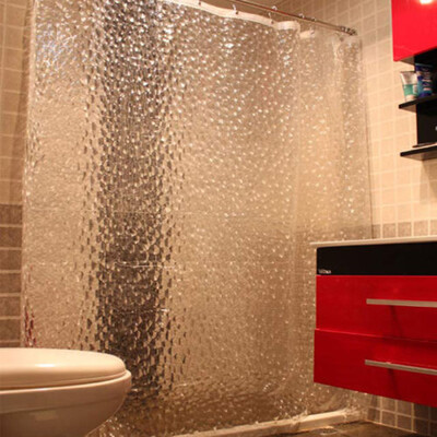 

Siaonvr 3D Water Cube Design Shower Curtain Bathroom Waterproof Fabric