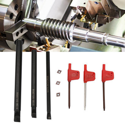 

Greensen 3Pcs S07KS10KS12M-SCLCR06 Lathe Boring Bar Turning Tool Holder 10Pcs CCMT 060204 Inserts