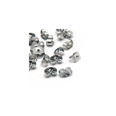 

Earrings Findings Original Color Stainless Steel Ear Nuts 6x45x35mm Hole 1mm