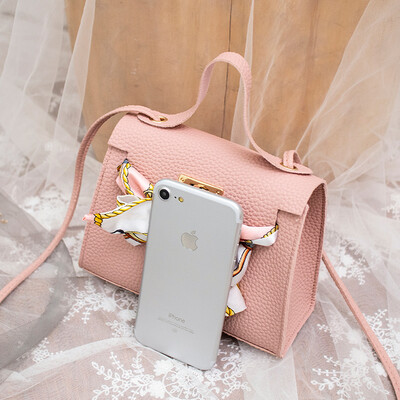 

New Style Women Handbags Fashion PU Leather Small Shoulder Bag Ladies With Ribbons Crossbody Bag Handbag Hasp Fashion Hot 2019