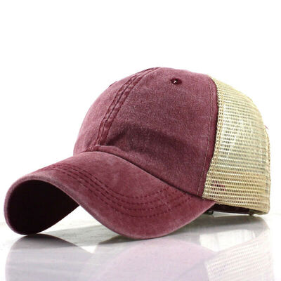 

Vintage Baseball Cap Men Adjustable Distressed Trucker Snapback Hat Unisex