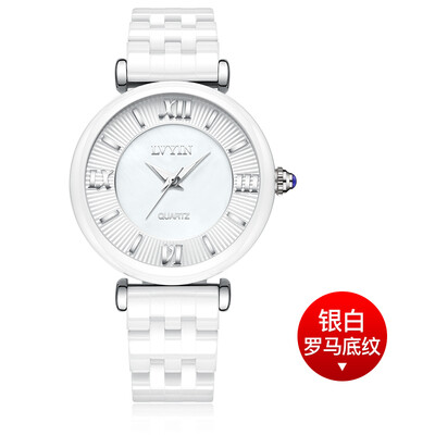 

The new green ceramic ladies watch Korean students waterproof leisure atmosphere creative temperament ladies watch small wrist wat