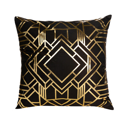 

〖Follure〗Polyester Gold Letter Pillow Case Cover Sofa Car Waist Cushion Cover Home Decor