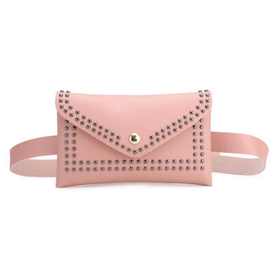 

Punk Pure Rivet Shoulder Waist Bags Fanny Packs Women Crossbody Chest Bags