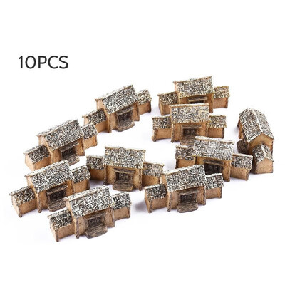 

10pcsset Mini Simulation Old Door City Resin DIY Craft Ornaments Miniature Landscape Model Home Decoration Photography Props Chil