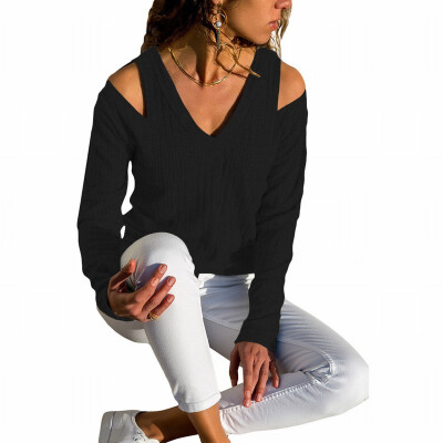 

Slim T-shirt bottoming shirt V-neck long-sleeved shirt