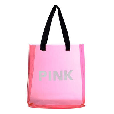 

Transparent Jelly PVC Shopping Totes Women Shoulder Beach Travel Handbags