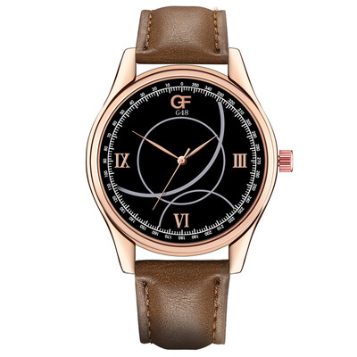 

Gobestart Hot Man Leather Watch Whatever Late Anyway Letter Watches New Pointer glow