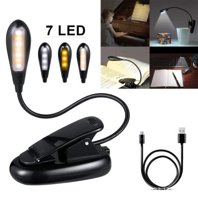 

〖Follure〗Rechargeable 7 LED Book Light Easy Clip On Reading Lights For Reading Eye-Care