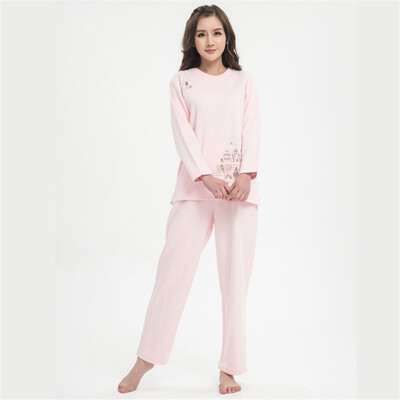 

XUE ZHU Genuine Comfortable Breathable Spring&Summer Print Long Sleeve Pants Set Home Service 13262