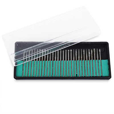 

30pcs Diamond Burr Bits Drill Kit for Engraving Carving Grinding Tool Set