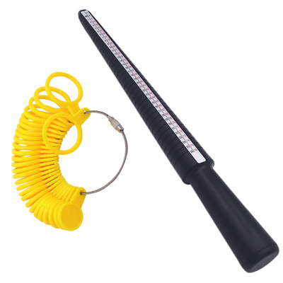 

〖Follure〗Ring Size Stick Mandrel Finger Gauge Ring Sizer Set Measuring Sizes Jewelry Tool