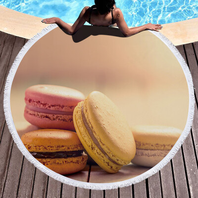 

Gobestart 1 PC Round Beach Pool Home Shower Towel Blanket Table Cloth Yoga Mat