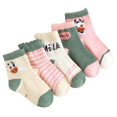

5Pairslot Infant Baby Socks Autumn Baby Socks for Girls Cotton Newborn Cartoon Boy Toddler Socks Baby Clothes Accessories
