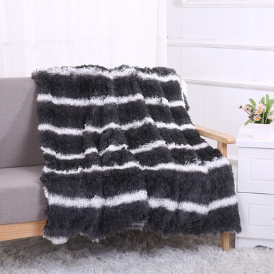 

Gobestart Large Soft Warm Shaggy Faux Fur Throw Blanket Sofa Double King Bed Blanket